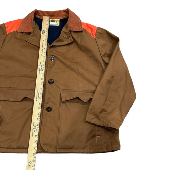 IDEAL Vintage 1983 Canvas Hunting Jacket Size XL Blaze Orange Tan USA Made READ - Picture 3 of 9